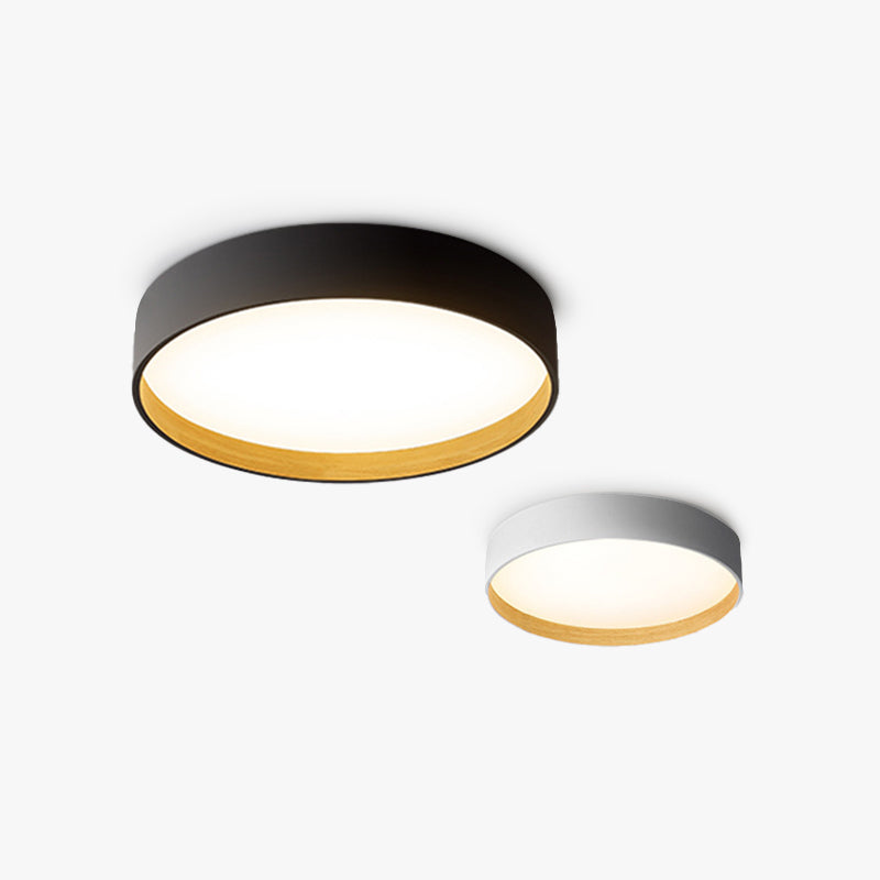 LED Flush Mount Ceiling Light – Round Metal Ring – 16 or 20 Inch – for Bedroom, Office or Studio | Thomler