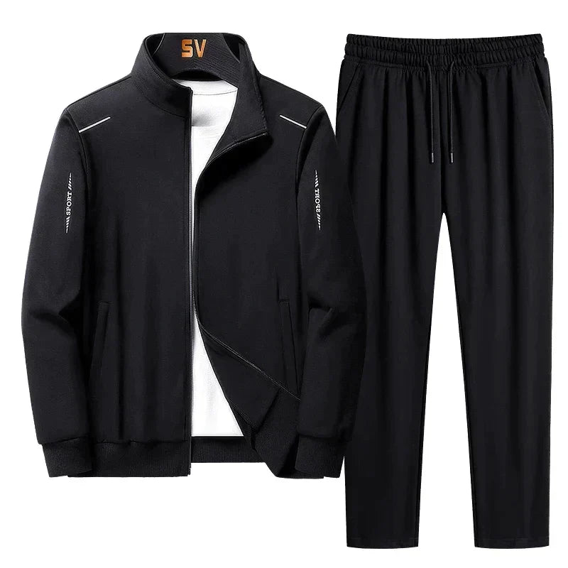 Men's 2-Piece Athletic Set – Zip Jacket & Elastic Waist Pants for Workouts, Lounging & Everyday Wear | Thomler