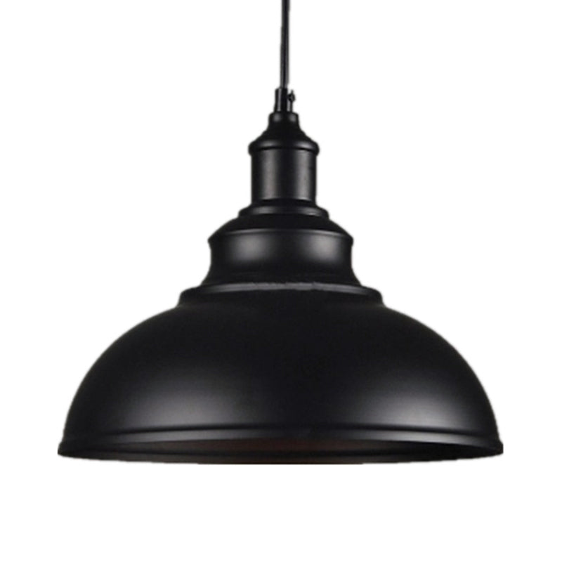 Industrial Metal Bowl Pendant Light Fixture for Kitchen Island, Dining Room & Entryway – Farmhouse Dome Hanging Ceiling Lamp | Thomler