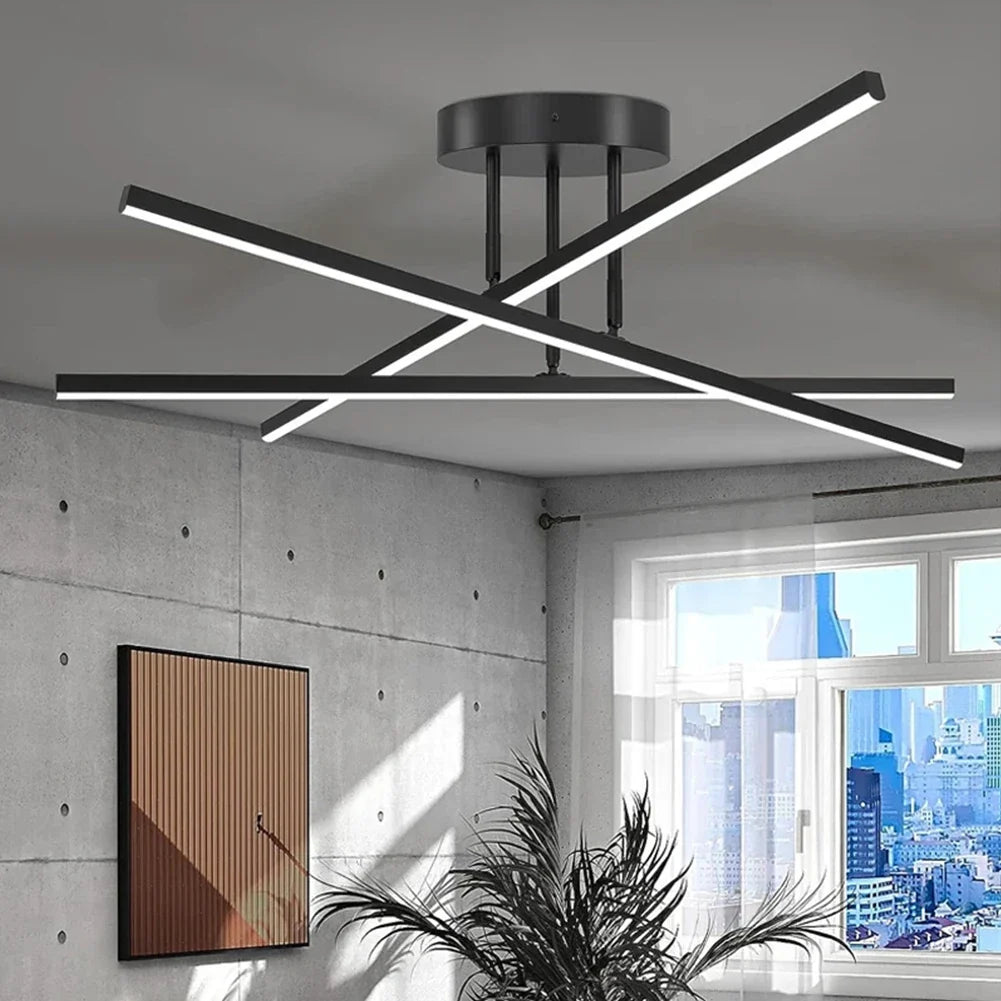 Minimalist Metal Semi-Flush LED Overhead Fixture with Uplight Design for Modern Home – 22 in Dia. | Thomler