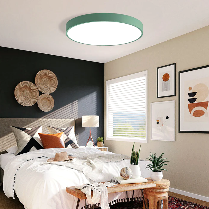 Round LED Ceiling Light Fixture Dimmable Modern Flush Mount for Living Room Bedroom Hallway Energy Efficient Lighting | Thomler
