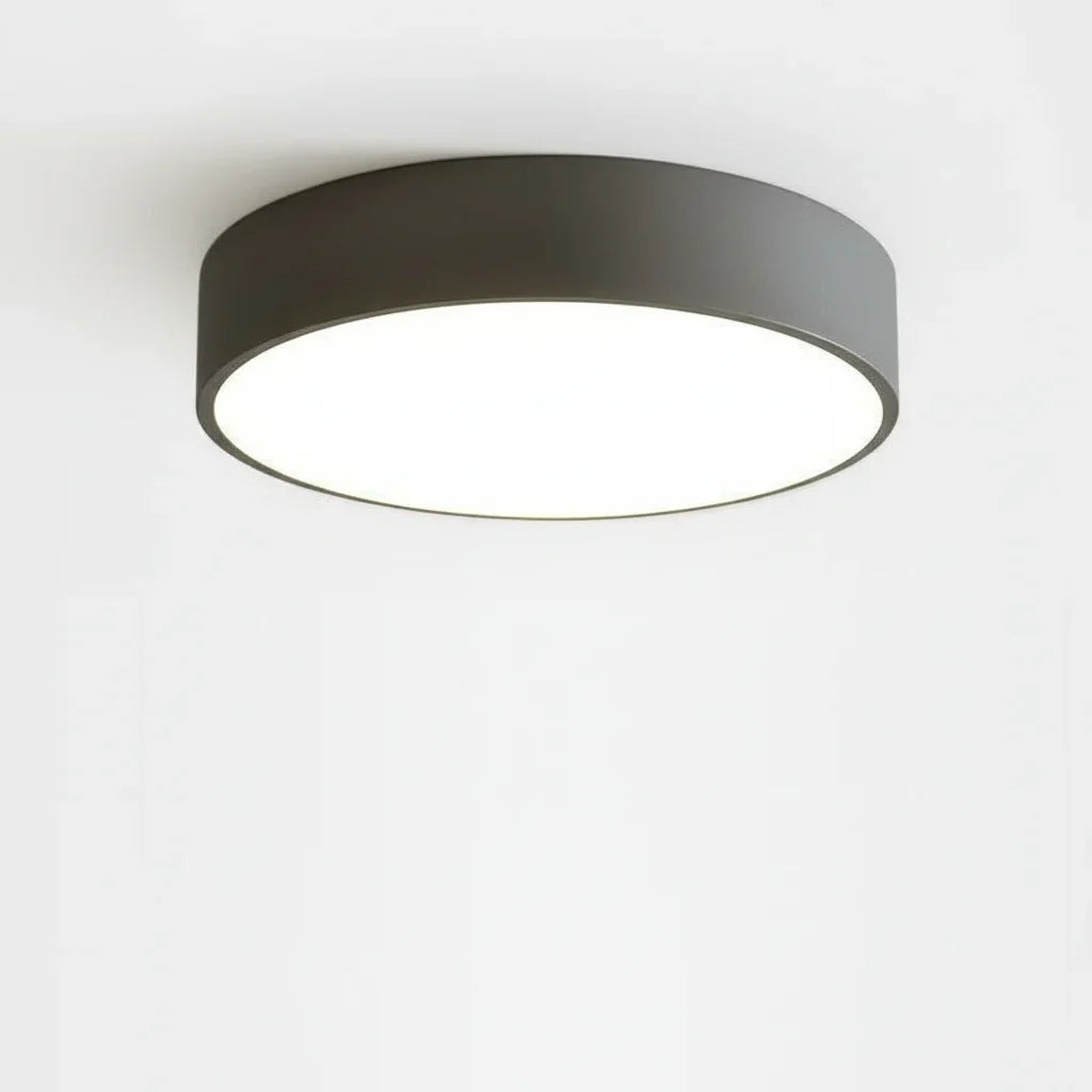 Flush-Mount LED Disc Ceiling Fixture with Metal Housing – Modern Ambient Overhead Lighting for Home | Thomler