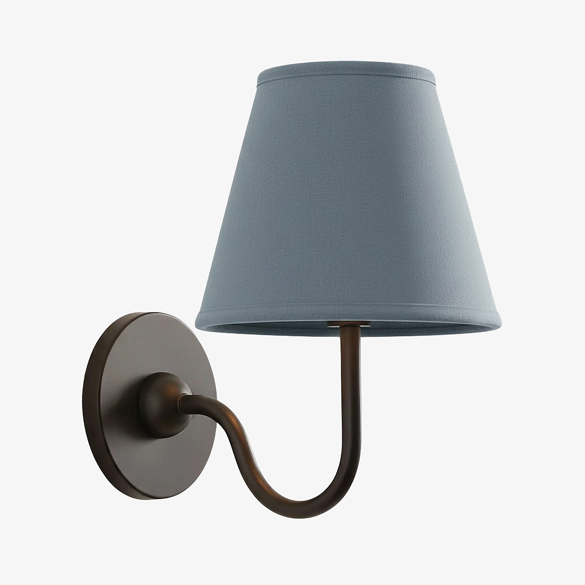 Brass Sconce with Fabric Drum Shade – 1 or 2 Light Hardwired Fixture for Bedroom, Hallway & Living Room | Thomler