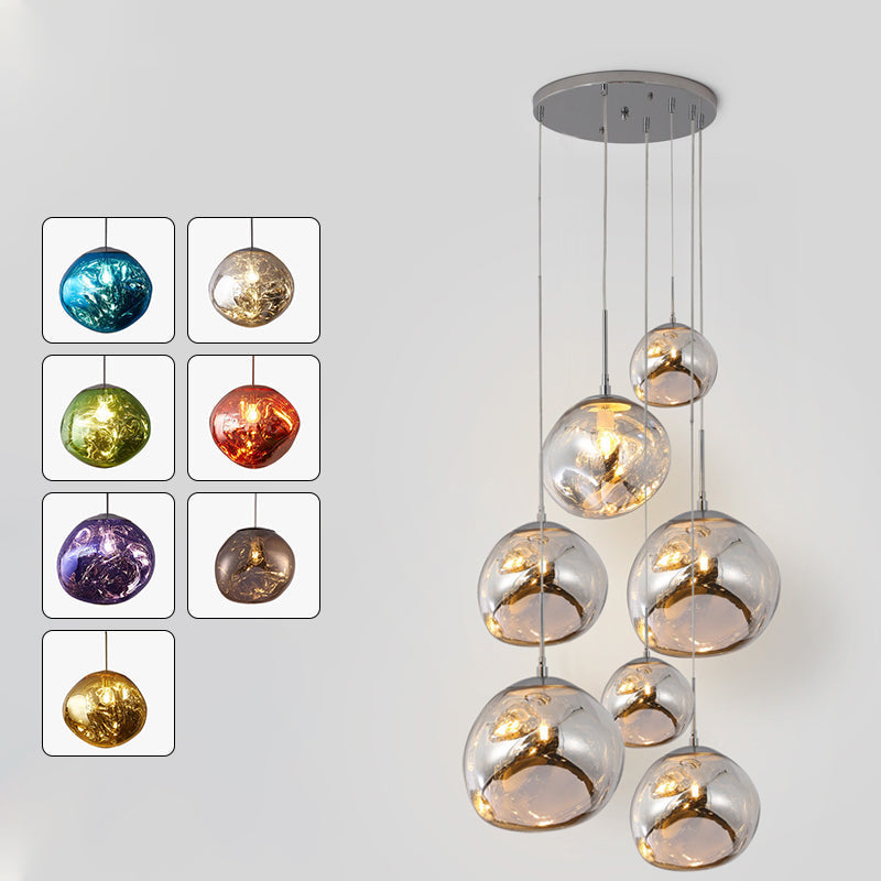 Pendant Light Acrylic Melt Design E27 15.0 cm Warm White Dining Room Kitchen Island Hanging Ceiling Lamp | Thomler