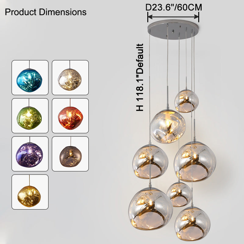 Pendant Light Acrylic Melt Design E27 15.0 cm Warm White Dining Room Kitchen Island Hanging Ceiling Lamp | Thomler