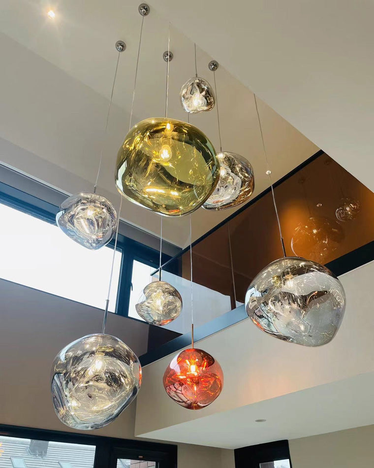 Pendant Light Acrylic Melt Design E27 15.0 cm Warm White Dining Room Kitchen Island Hanging Ceiling Lamp | Thomler