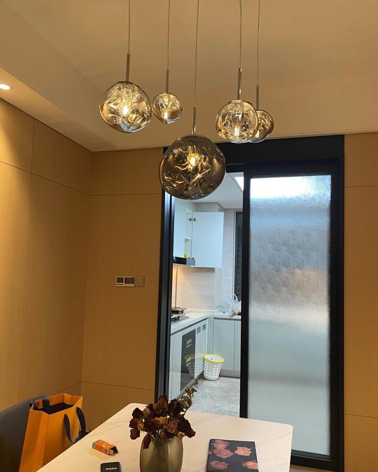 Pendant Light Acrylic Melt Design E27 15.0 cm Warm White Dining Room Kitchen Island Hanging Ceiling Lamp | Thomler