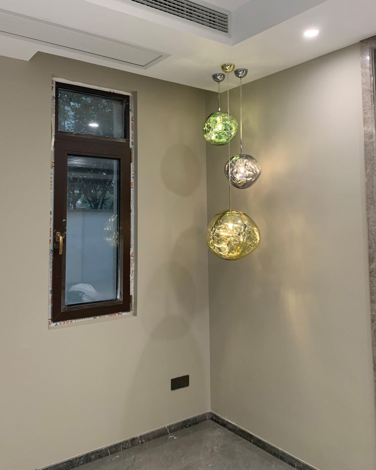 Pendant Light Acrylic Melt Design E27 15.0 cm Warm White Dining Room Kitchen Island Hanging Ceiling Lamp | Thomler