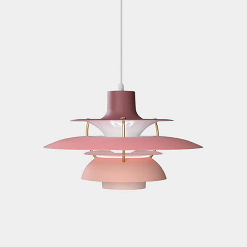 Pendant Light Metal E27 Layered Shade Dining Table Kitchen Island Scandinavian Hanging Ceiling Lamp | Thomler