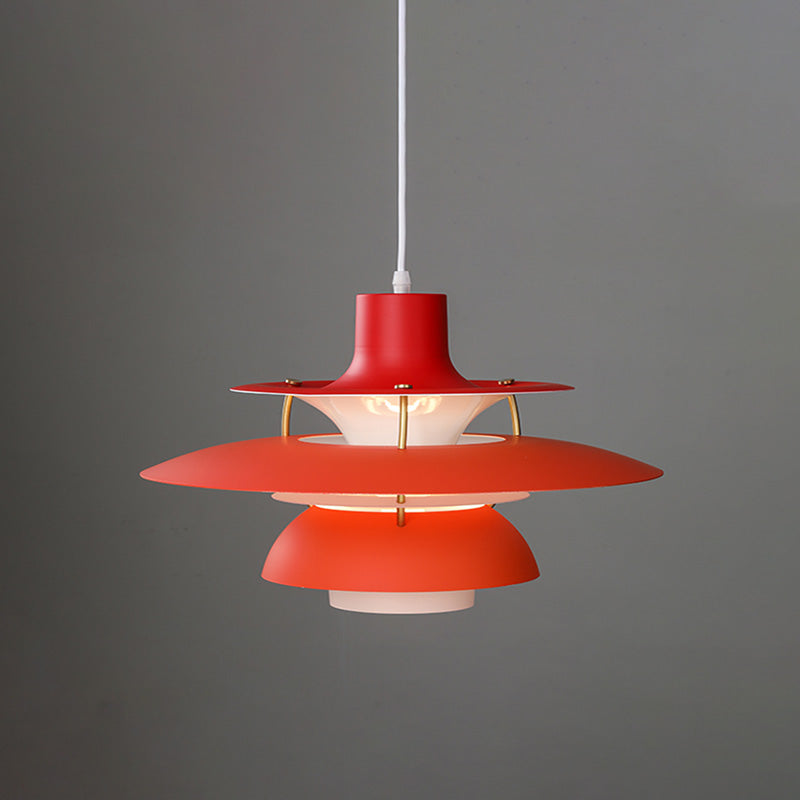 Pendant Light Metal E27 Layered Shade Dining Table Kitchen Island Scandinavian Hanging Ceiling Lamp | Thomler