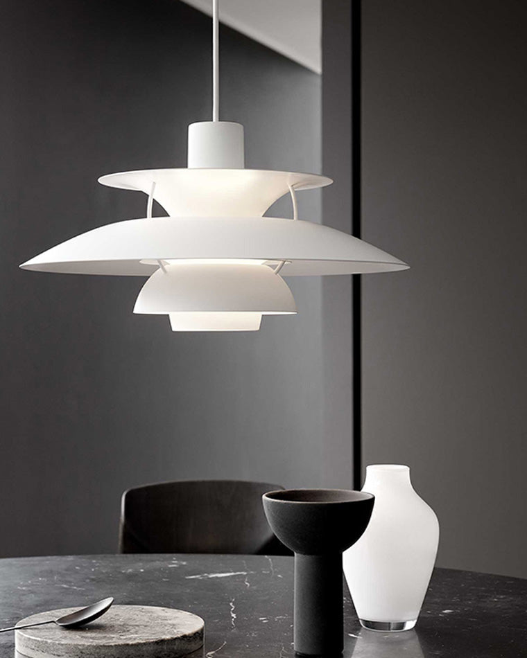 Pendant Light Metal E27 Layered Shade Dining Table Kitchen Island Scandinavian Hanging Ceiling Lamp | Thomler