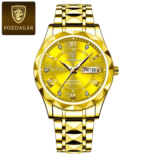 Men's Analog Quartz Watch with Luminous Hands, Date Window, and Stainless Steel Band for Business & Everyday Wear | Thomler