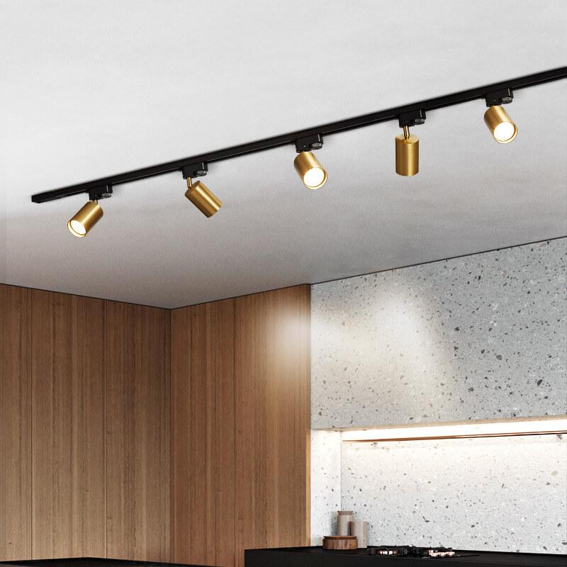 Track Light Iron 39.4 in 3 Head LED Adjustable Ceiling Lighting Modern Indoor Spotlight Fixture | Thomler