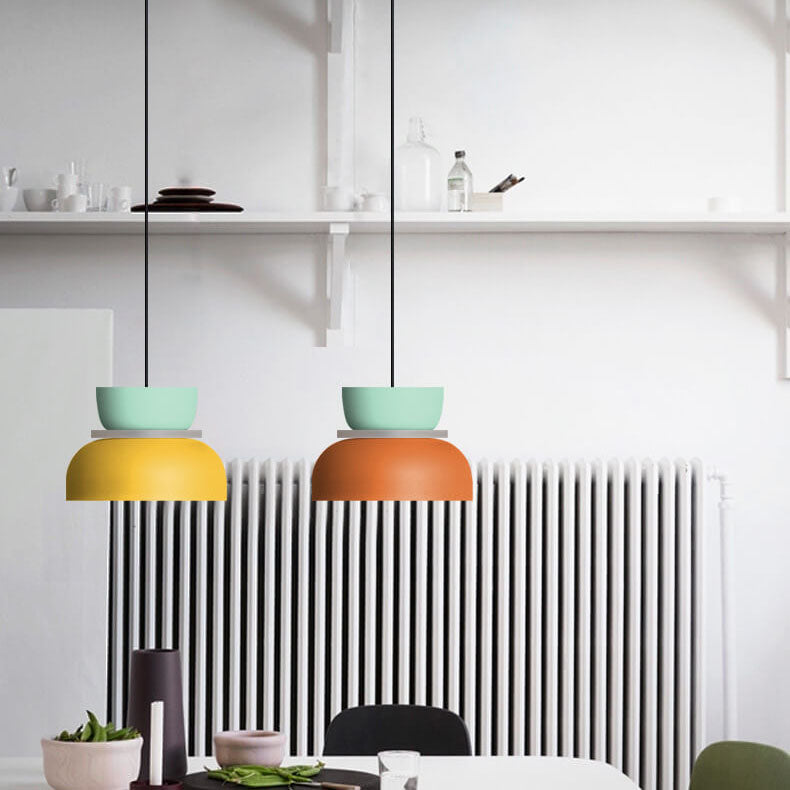 Pendant Light Metal 11.8 in Adjustable Colorful Living Room Bedroom Modern Ceiling Lamp | Thomler
