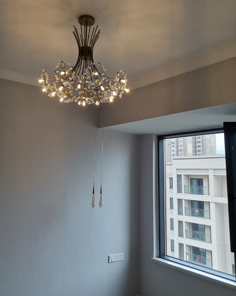 Chandelier Crystal 13 Lights 20.5 in Modern Living Room Dining Room Lighting Fixture | Thomler