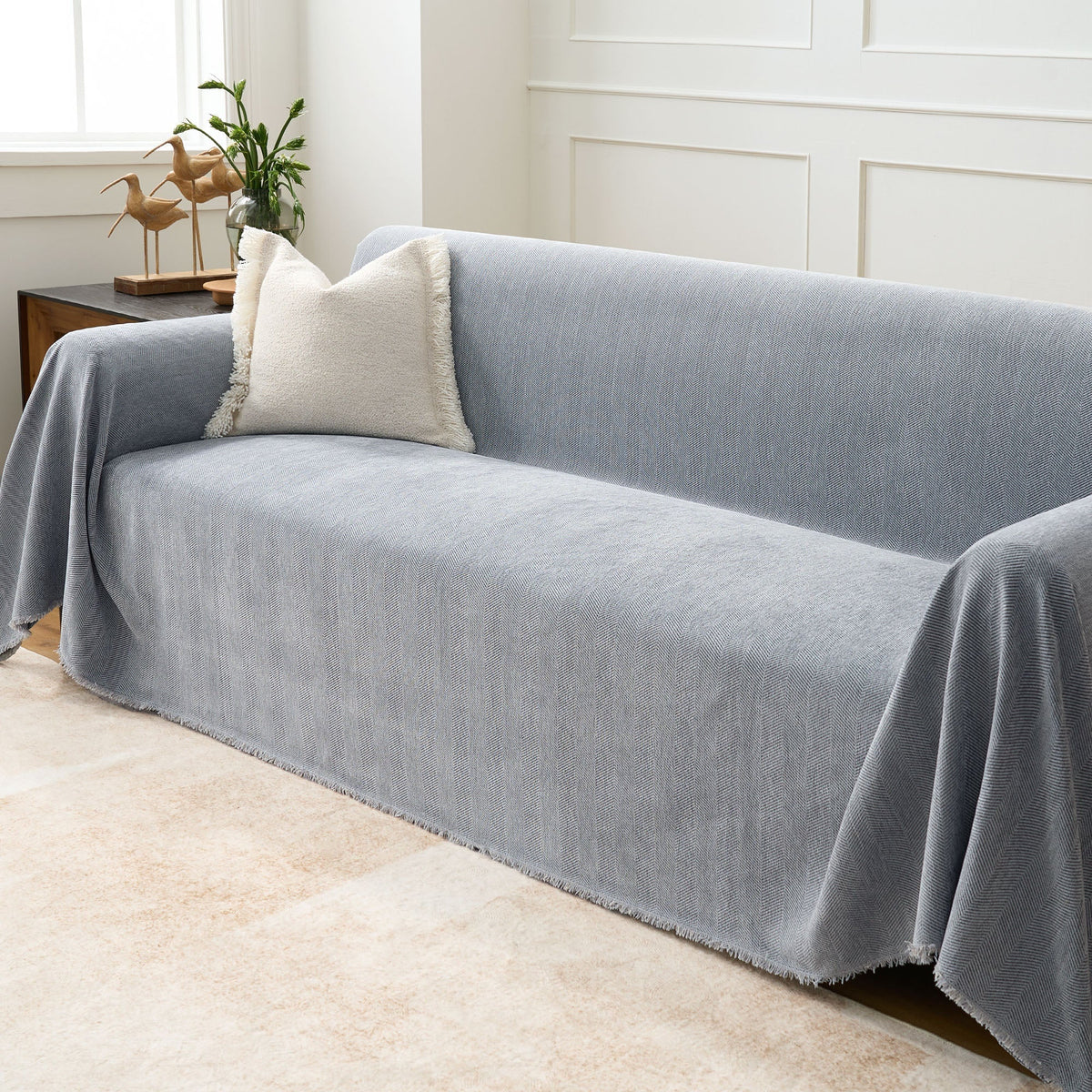 Textured Furniture Throw Blanket for Couches – Scratch-Resistant & Machine Washable | Thomler