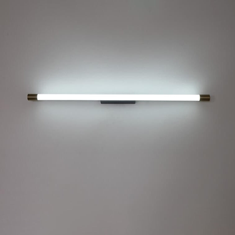 Wall Lamp Aluminium LED 150.0 cm Black Gold Bathroom Mirror Linear Lighting Fixture | Thomler