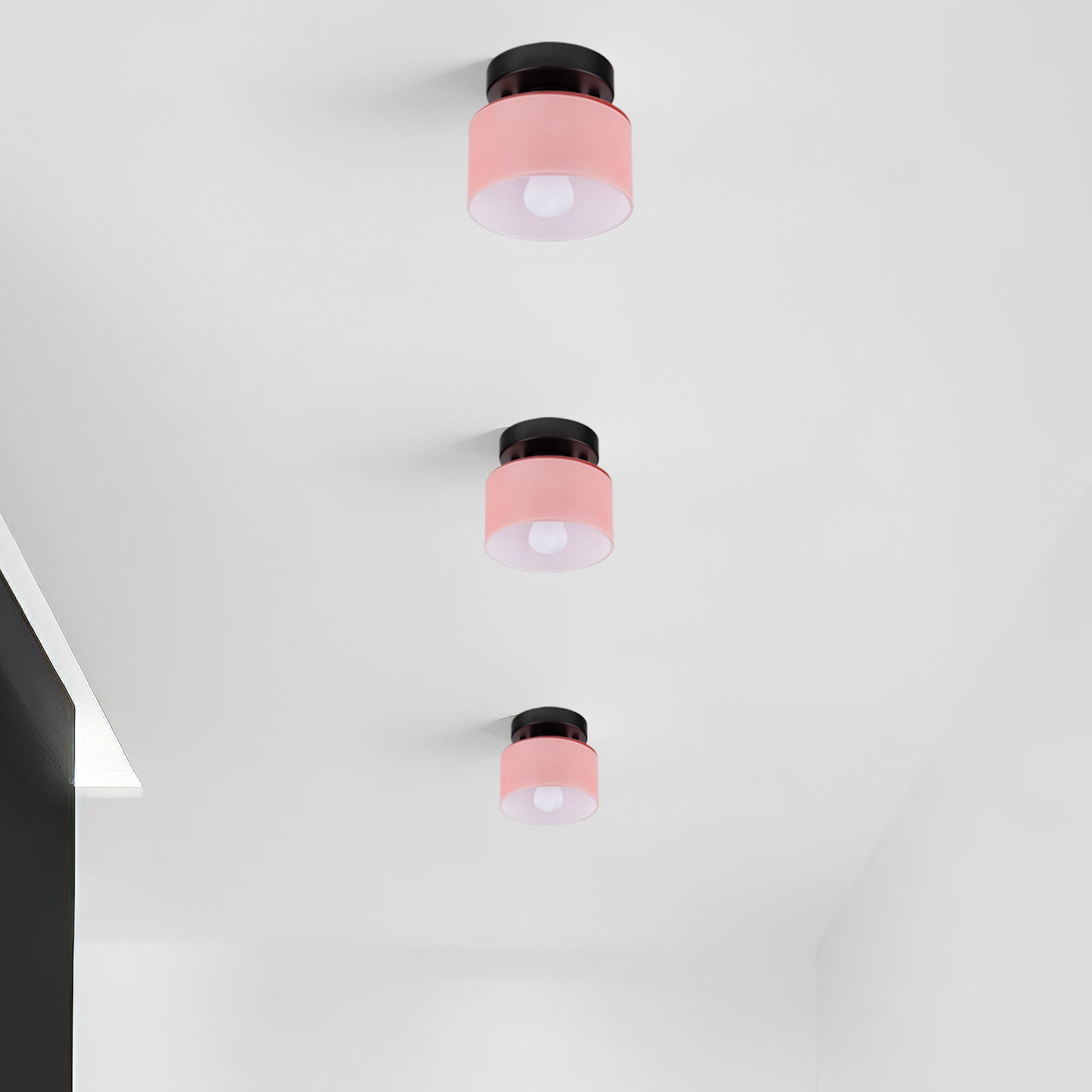 Ceiling Lamp Glass E27 E26 Amber Kitchen Hallway Living Room Retro Flush Mount Lighting | Thomler