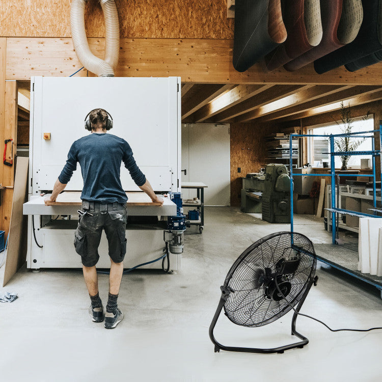 20-Inch Metal Air Circulator Fan with 3-Speed Control for Workshops, Gyms & Garages | 3133 CFM High Output for Large Rooms | Thomler