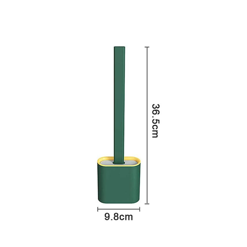 Silicone Toilet Brush with Holder – Flexible Bristles for Deep Cleaning – Hygienic Bathroom Scrubber with Long Handle – Modern Design | Thomler