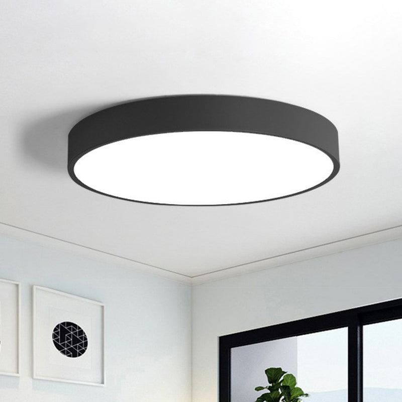 LED Ceiling Light Flush Mount Ultra-Slim Profile 2-Inch Low Profile Round Overhead Lighting Bedroom Modern Minimalist Scandinavian Design | Thomler