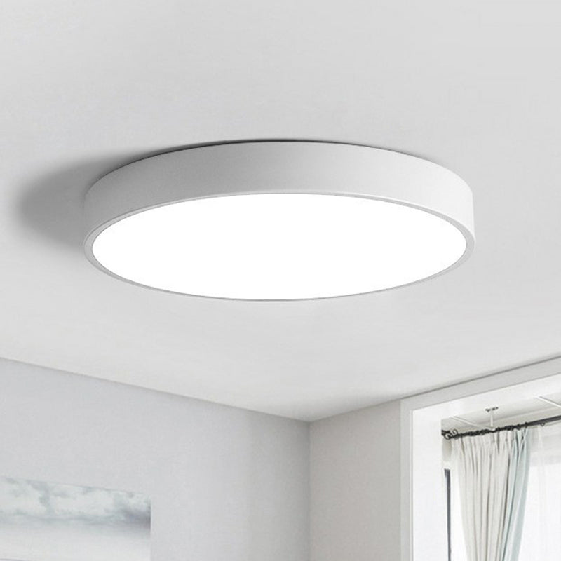 LED Ceiling Light Flush Mount Ultra-Slim Profile 2-Inch Low Profile Round Overhead Lighting Bedroom Modern Minimalist Scandinavian Design | Thomler