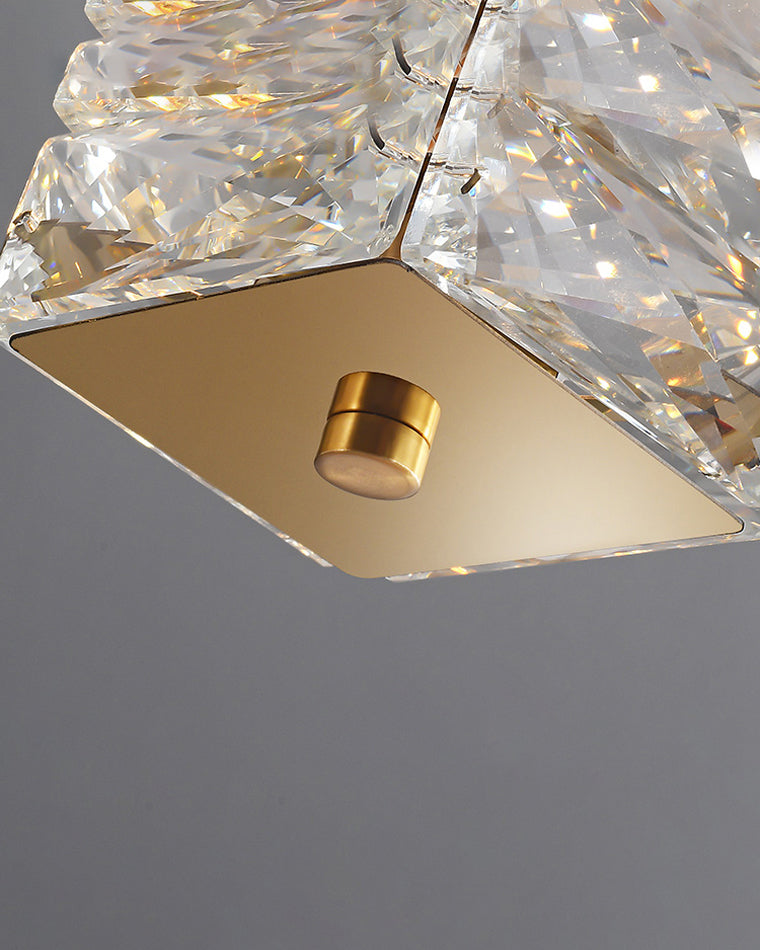 Chandelier Crystal 24 in Warm White Dimmable Dining Room Hanging Light Fixture Luxury Modern Lighting | Thomler