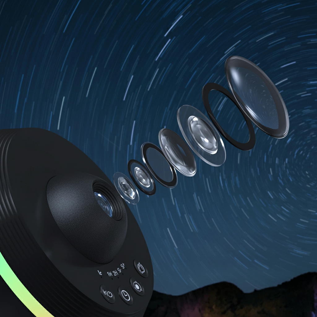 Galaxy Night Light Sphere with Swappable Scene Discs for Bedroom & Nursery | Thomler