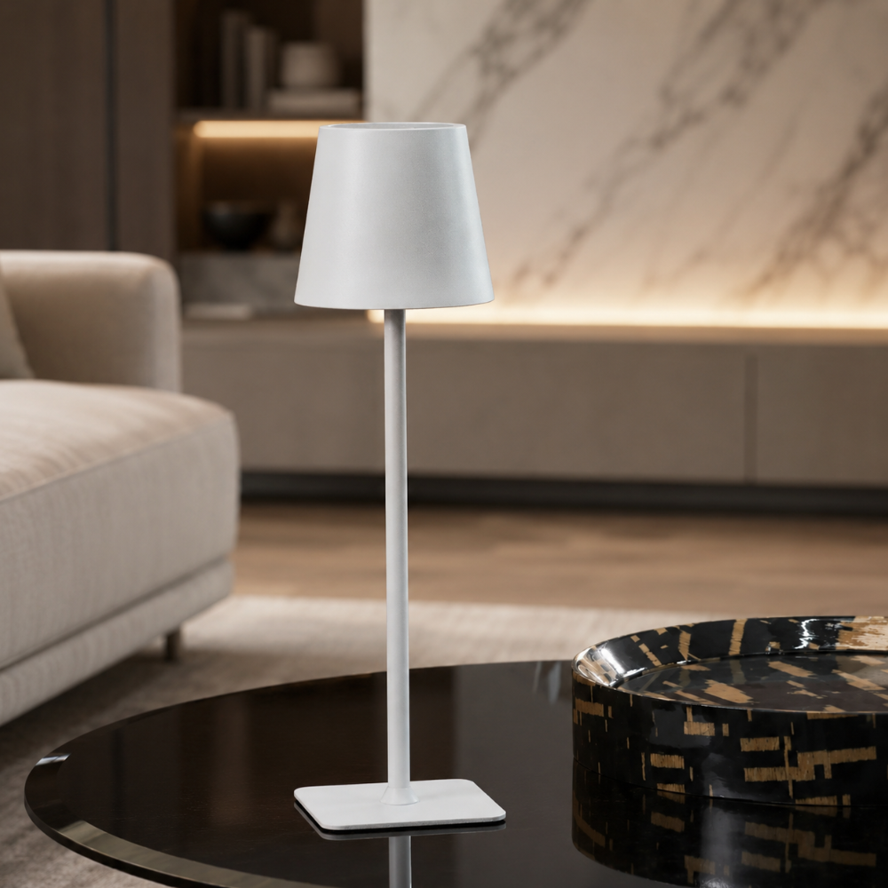 Cordless Touch Dimmable LED Metal Accent Lamp for Indoor & Patio Use – Rechargeable Portable Light | Thomler