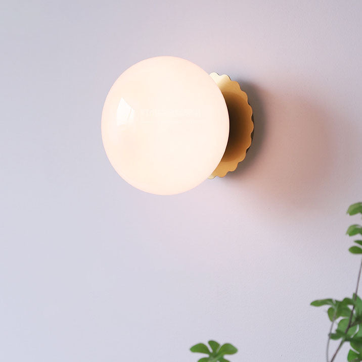 Wall Lamp Iron 7.1 in Modern Pink Beige White Bedside Living Room Bedroom Study LED E26 Light | Thomler