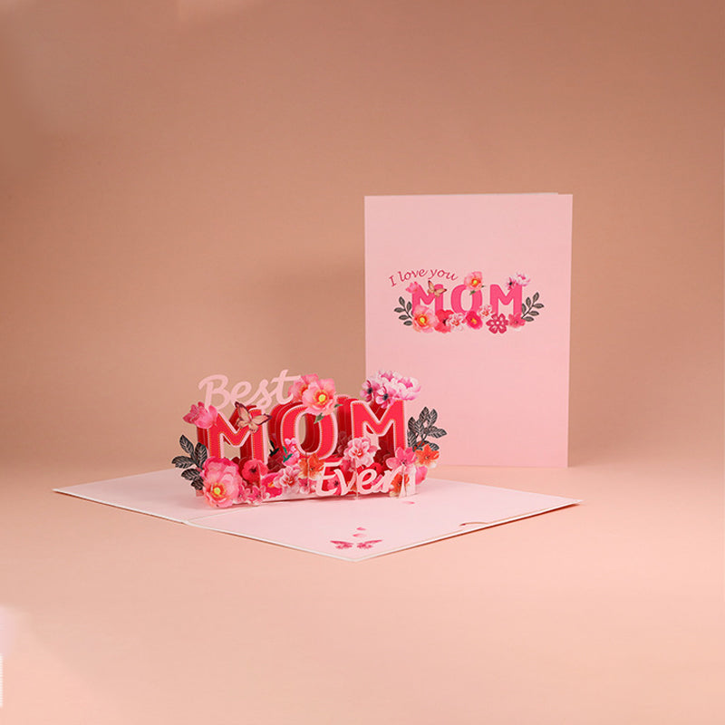 Popup Flower Greeting Card with 3D Laser-Cut Design for Mom, Grandma & Special Occasions | Thomler