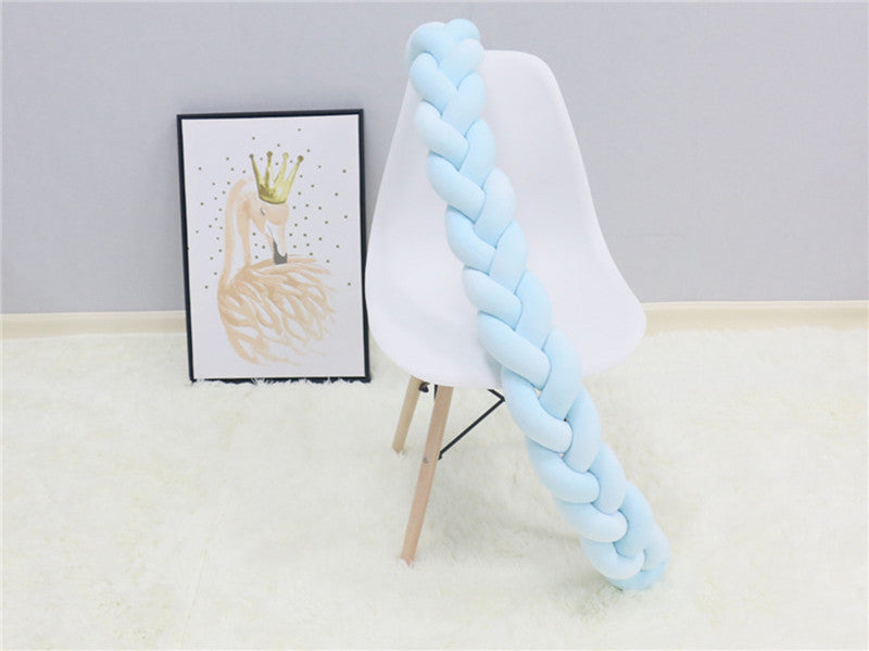 Braided Bumper Guard for Baby Bed – Soft Knot Cushion Rail Protector | Thomler