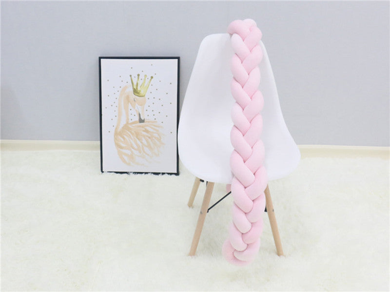 Braided Bumper Guard for Baby Bed – Soft Knot Cushion Rail Protector | Thomler