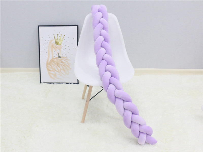 Braided Bumper Guard for Baby Bed – Soft Knot Cushion Rail Protector | Thomler
