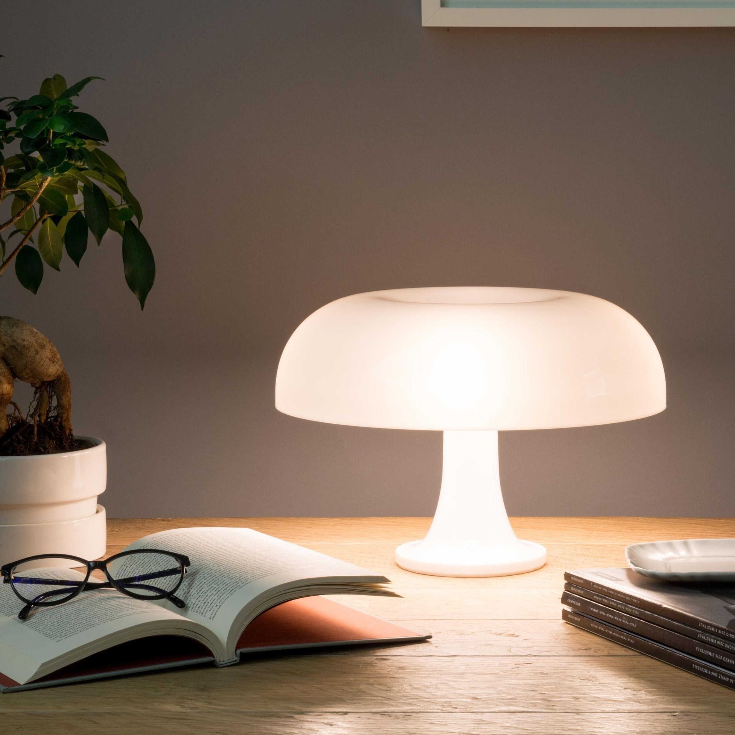 Retro Mushroom Table Lamp with Dimmable LED Warm Light for Bedroom & Living Room Ambiance | Thomler