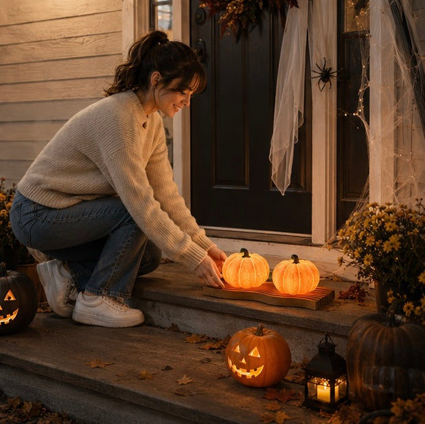 Battery-Powered Jack-o'-Lantern LED Light for Kids' Rooms, Party Décor & Seasonal Home Accents | Thomler