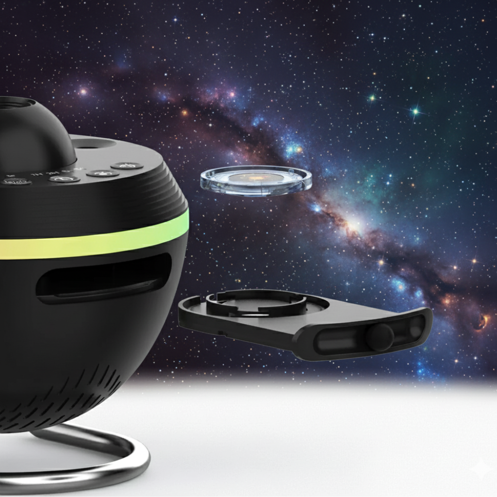 Galaxy Night Light Sphere with Swappable Scene Discs for Bedroom & Nursery | Thomler