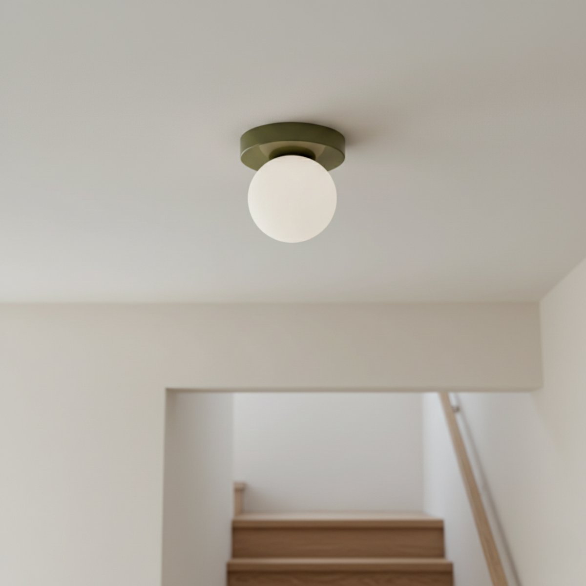 Frosted Sphere Sconce & Flush-Mount Fixture – Dual-Install LED Globe for Entry, Bedroom & Living Spaces | Thomler