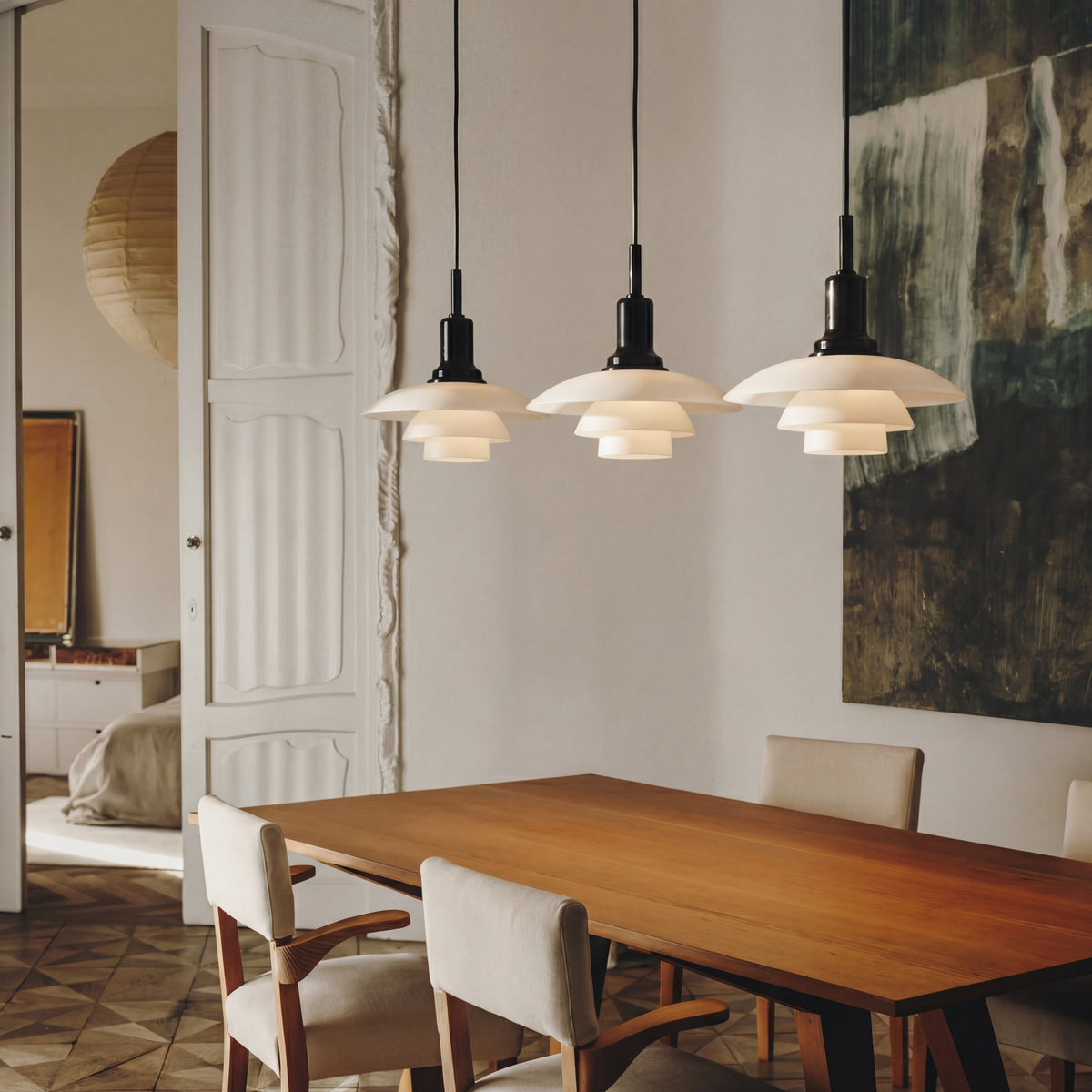 Modern Multi-Head Pendant Light – Adjustable Glass & Metal Ceiling Fixture for Dining Room, Kitchen Island & Living Spaces | Thomler