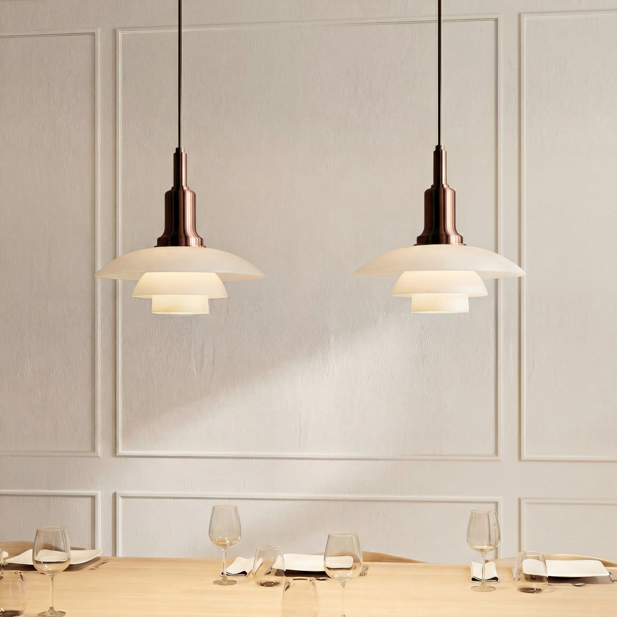 Modern Multi-Head Pendant Light – Adjustable Glass & Metal Ceiling Fixture for Dining Room, Kitchen Island & Living Spaces | Thomler