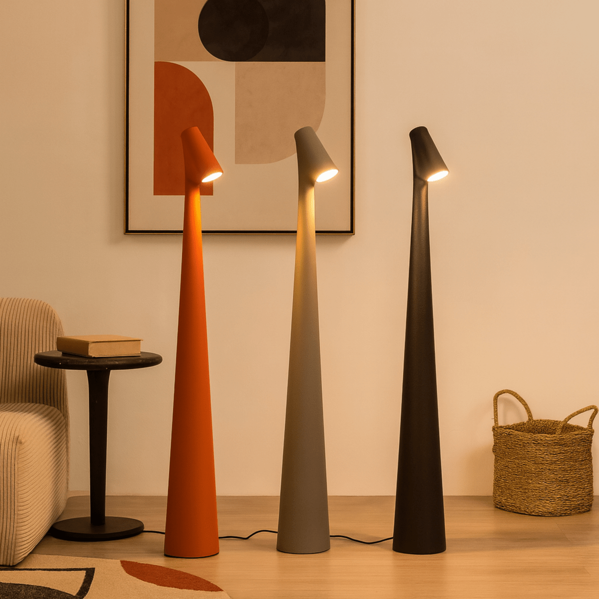 Table Lamp Metal 5.5 in x 17.7 in Cordless Warm White Light Indoor Outdoor Decorative Ambient Lighting | Thomler