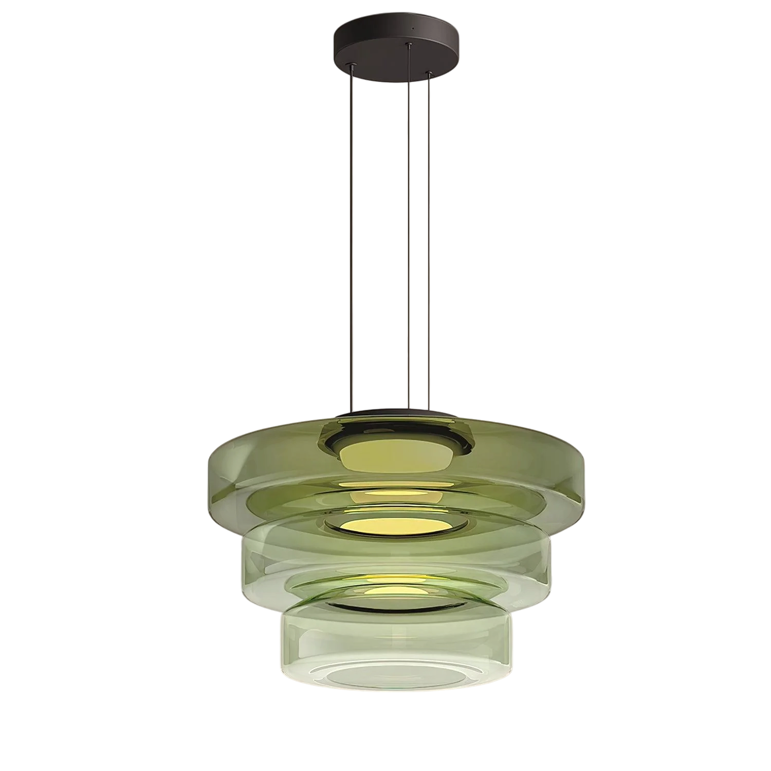 Pendant Light Hand Blown Glass 45.0 cm Green Dining Room Bauhaus Hanging Ceiling Lamp Scandinavian Minimalist | Thomler