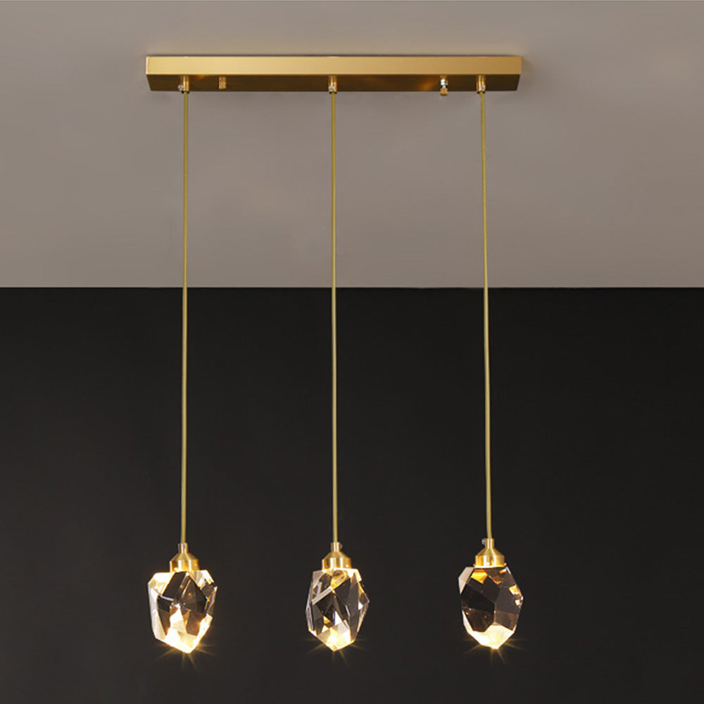 Pendant Light Glass Metal Adjustable Gold Dining Room Kitchen Island Hanging Ceiling Lamp Modern Teardrop Lighting | Thomler
