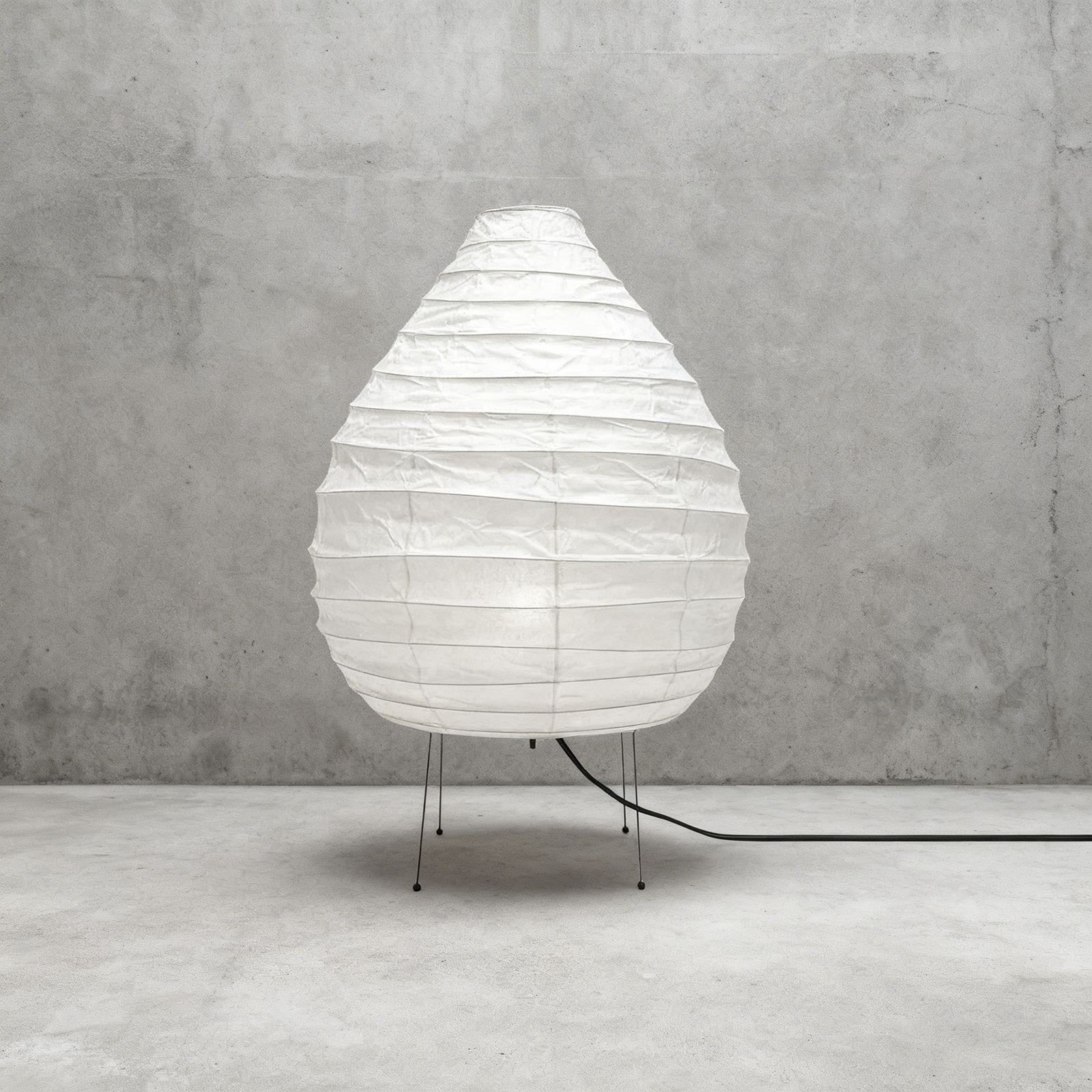 Table Lamp Rice Paper 24.4 in Warm Glow Bedroom Living Room Soft Ambient Lighting Minimalist Japanese Style Accent Light | Thomler