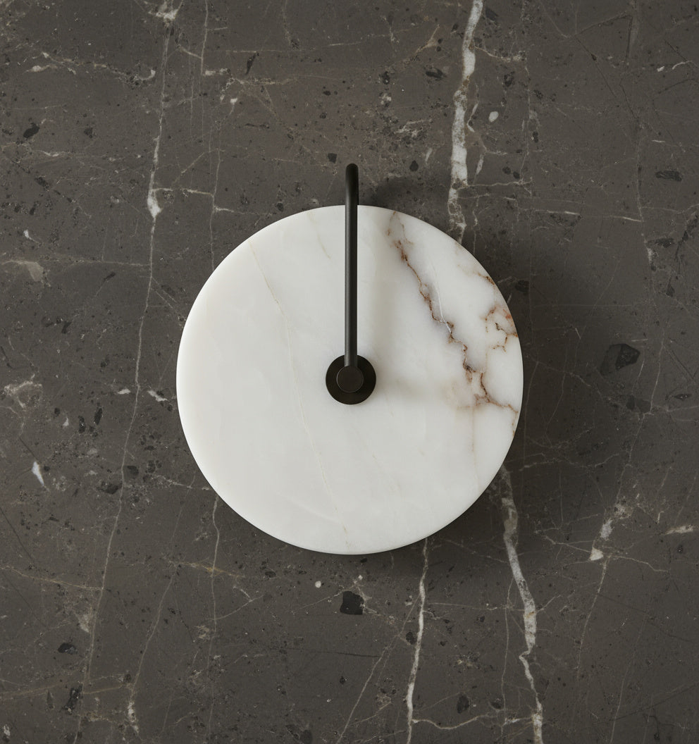 Circular Wall Sconce with Natural Stone & Energy-Efficient LED for Living Room, Bedroom, Hallway | Thomler