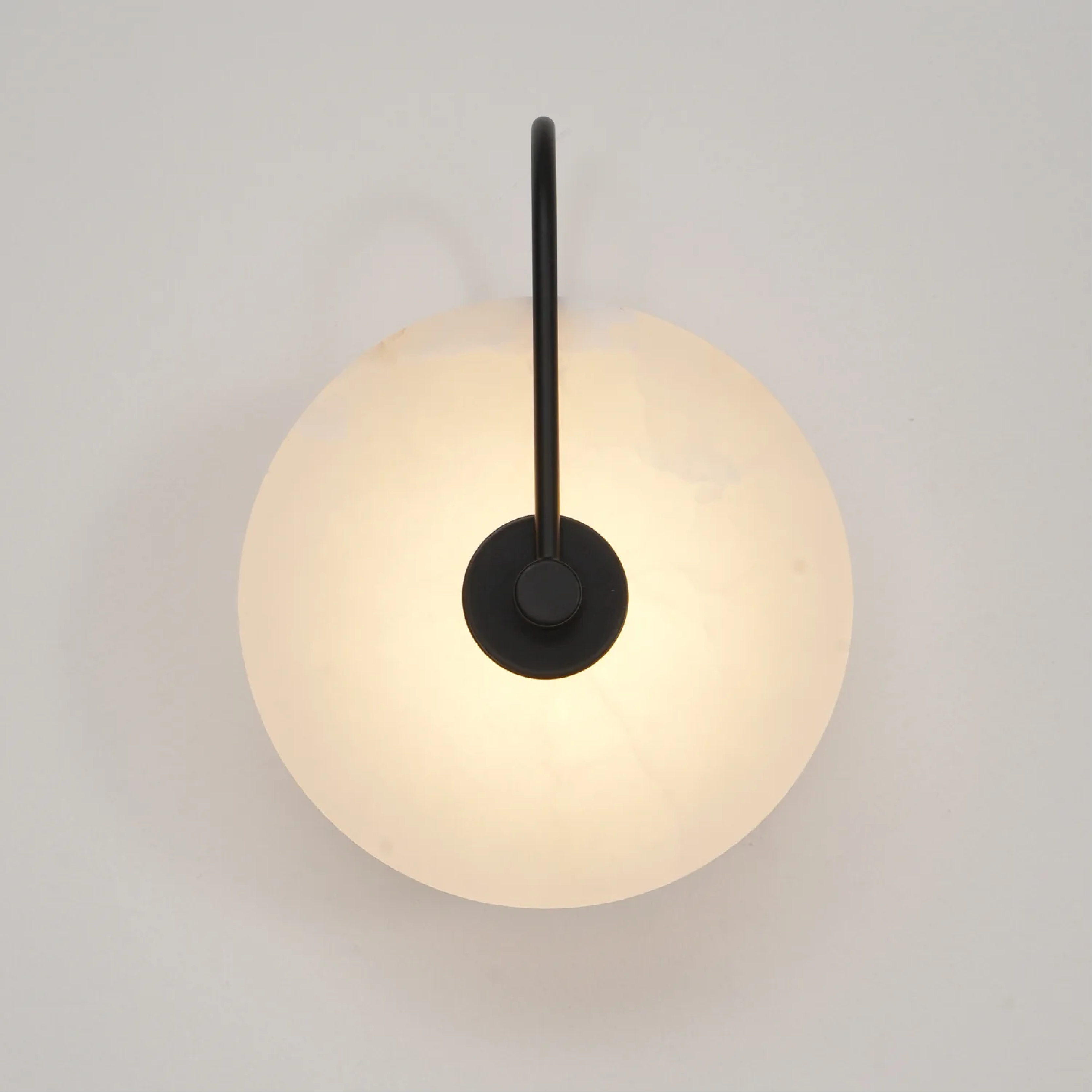 Wall Lamp Alabaster Disc 30.0 cm Gold Living Room Bedroom LED Sconce Luxury Ambient Wall Lighting | Thomler