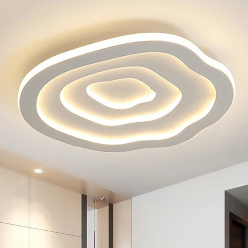 LED Ceiling Light Flush Mount 16"/20"/24" Round White Acrylic Low-Profile Fixture Warm & Cool White for Bedroom Kitchen Living Room Hallway | Thomler