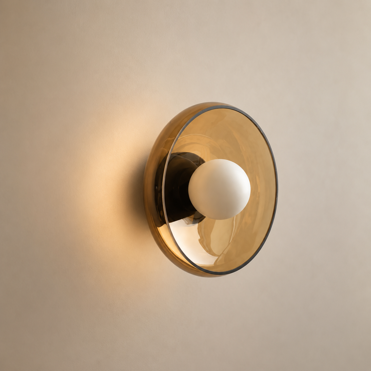 Handcrafted Art Glass Wall Sconce – Warm LED Accent Light for Bedroom, Foyer & Dining Room | Thomler