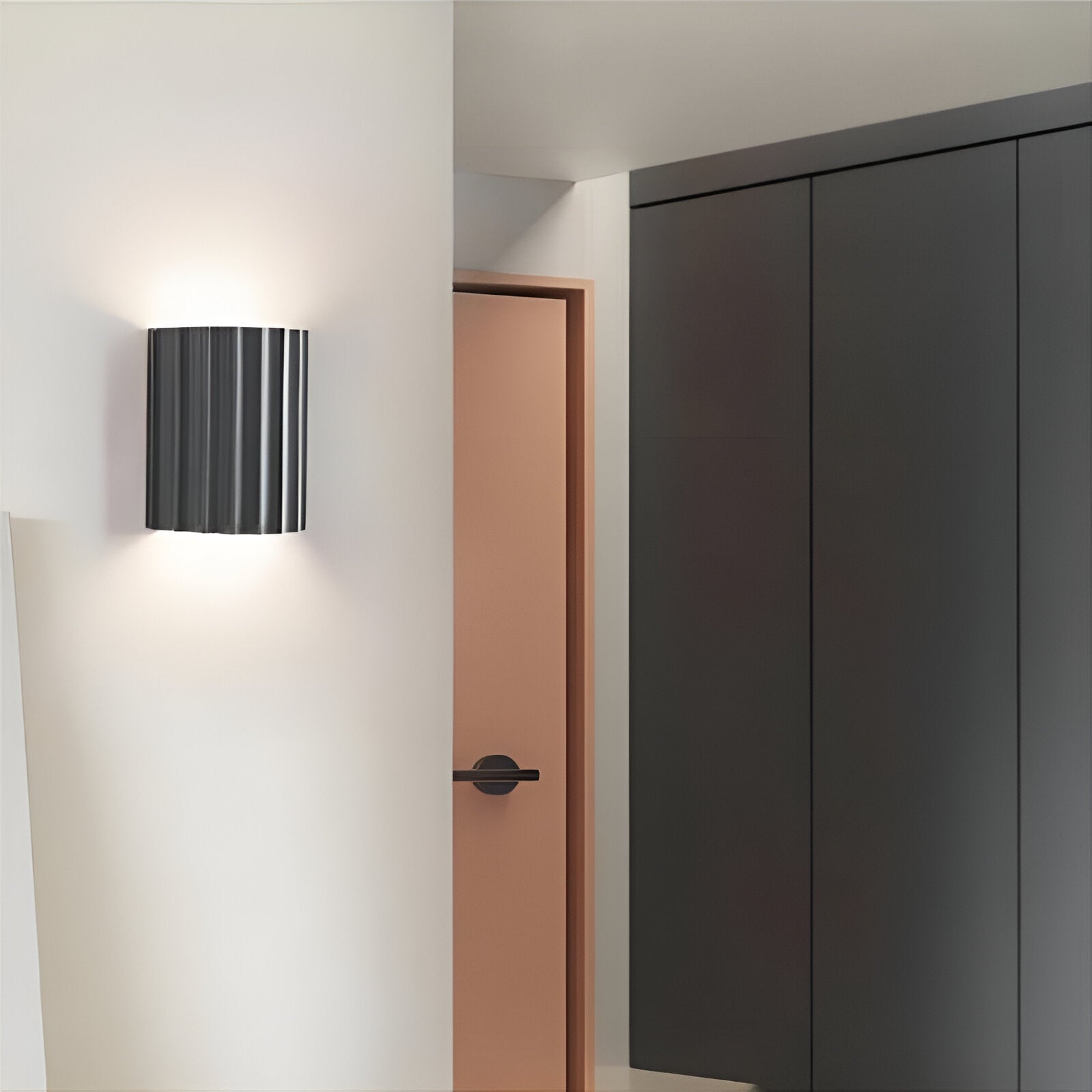 Wall Lamp Resin 16.0 cm Green Wavy Bedroom Hallway Ambient Lighting Nordic Sculptural Accent Light | Thomler
