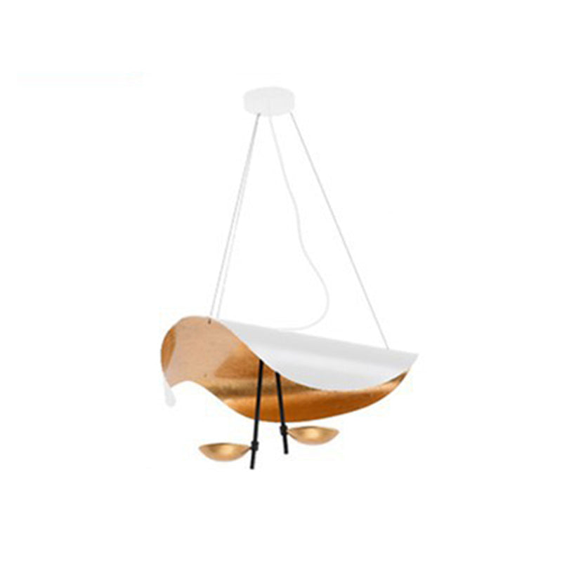Contemporary Leaf-Motif Flush Mount Ceiling Light Metal Fixture Black Gold White Finish for Living Room Bedroom Dining Room Modern Home | Thomler